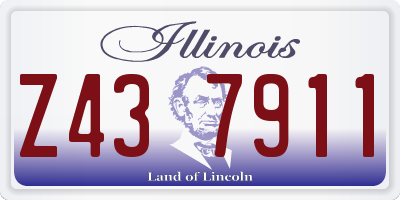 IL license plate Z437911