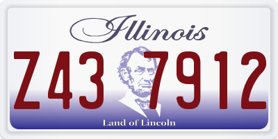 IL license plate Z437912