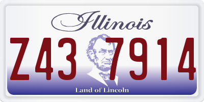 IL license plate Z437914