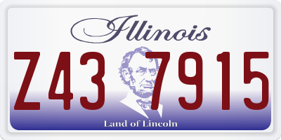 IL license plate Z437915