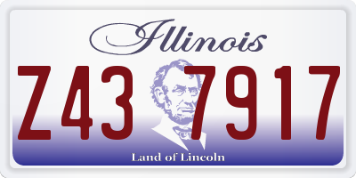IL license plate Z437917
