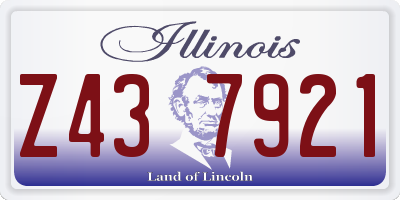 IL license plate Z437921