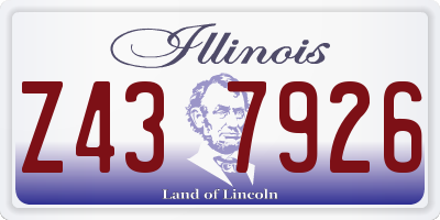 IL license plate Z437926