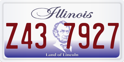 IL license plate Z437927