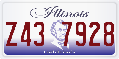 IL license plate Z437928