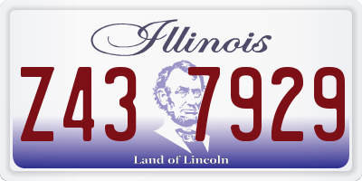 IL license plate Z437929