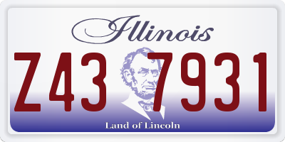 IL license plate Z437931