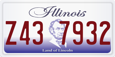 IL license plate Z437932