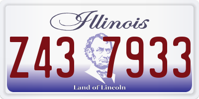 IL license plate Z437933