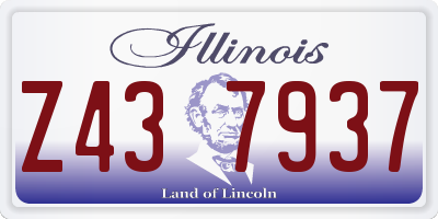 IL license plate Z437937