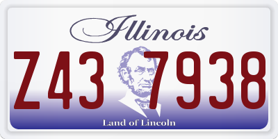 IL license plate Z437938
