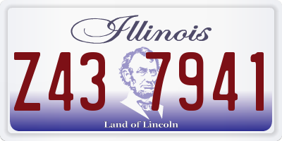 IL license plate Z437941