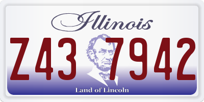 IL license plate Z437942