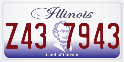 IL license plate Z437943