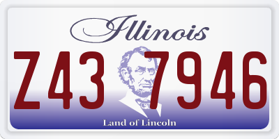 IL license plate Z437946
