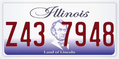 IL license plate Z437948