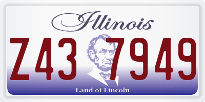 IL license plate Z437949
