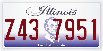 IL license plate Z437951