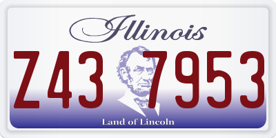 IL license plate Z437953