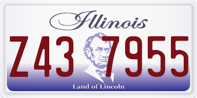 IL license plate Z437955