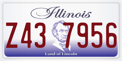 IL license plate Z437956