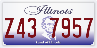 IL license plate Z437957