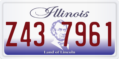IL license plate Z437961