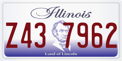 IL license plate Z437962