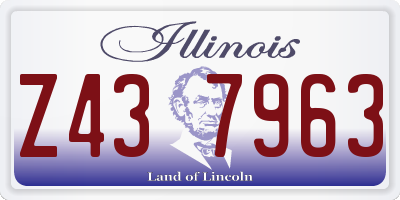 IL license plate Z437963