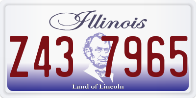 IL license plate Z437965