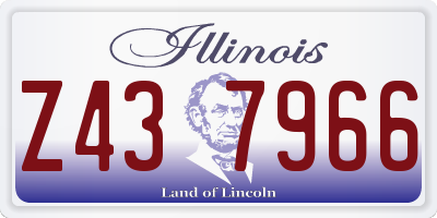 IL license plate Z437966