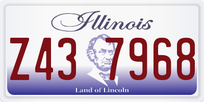 IL license plate Z437968