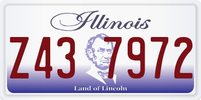 IL license plate Z437972
