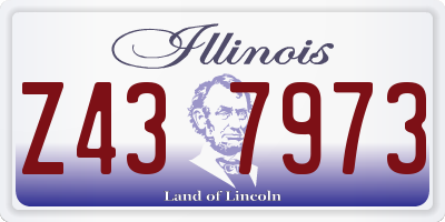 IL license plate Z437973