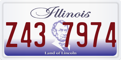 IL license plate Z437974
