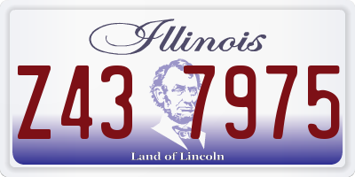 IL license plate Z437975