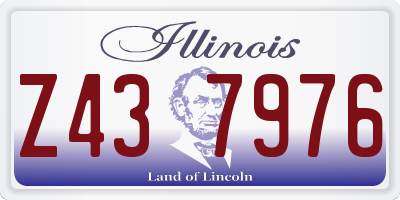 IL license plate Z437976