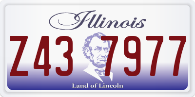 IL license plate Z437977