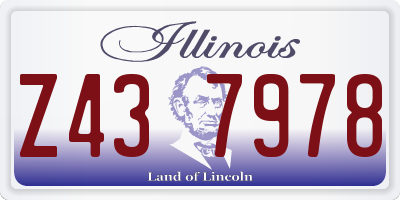 IL license plate Z437978