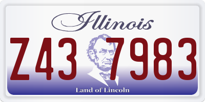 IL license plate Z437983