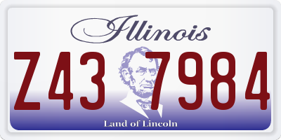 IL license plate Z437984