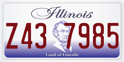 IL license plate Z437985