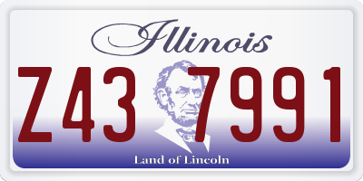 IL license plate Z437991