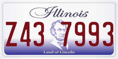 IL license plate Z437993