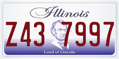 IL license plate Z437997