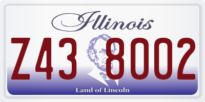 IL license plate Z438002