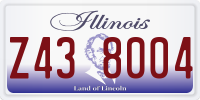 IL license plate Z438004