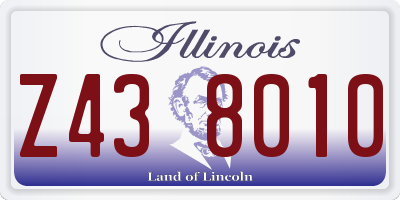 IL license plate Z438010