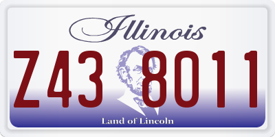 IL license plate Z438011