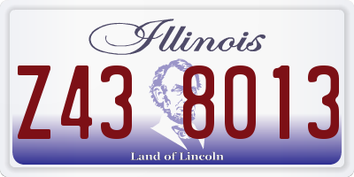 IL license plate Z438013